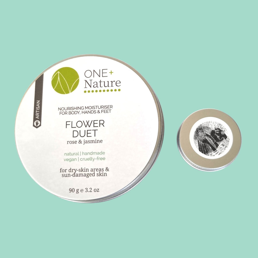 FLOWER DUET- nourishing moisturiser for Body, Feet and Hands with Rose & Jasmine