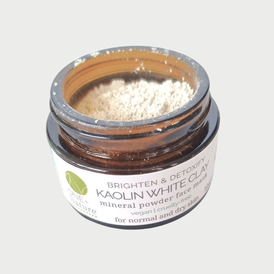 White Kaolin Clay - Mineral Powder Mask and Cleanser For Face