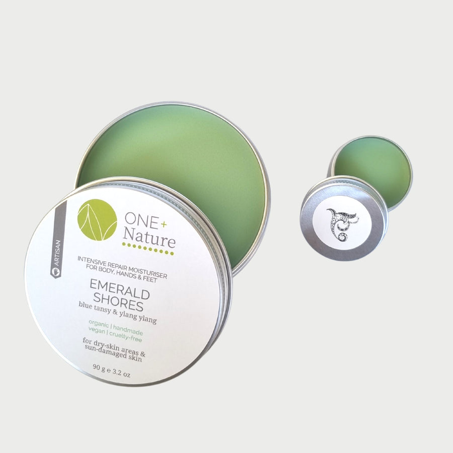 EMERALD SHORES- intensive repair moisturiser For Body, Feet and Hands with Ylang Ylang and Blue Tansy